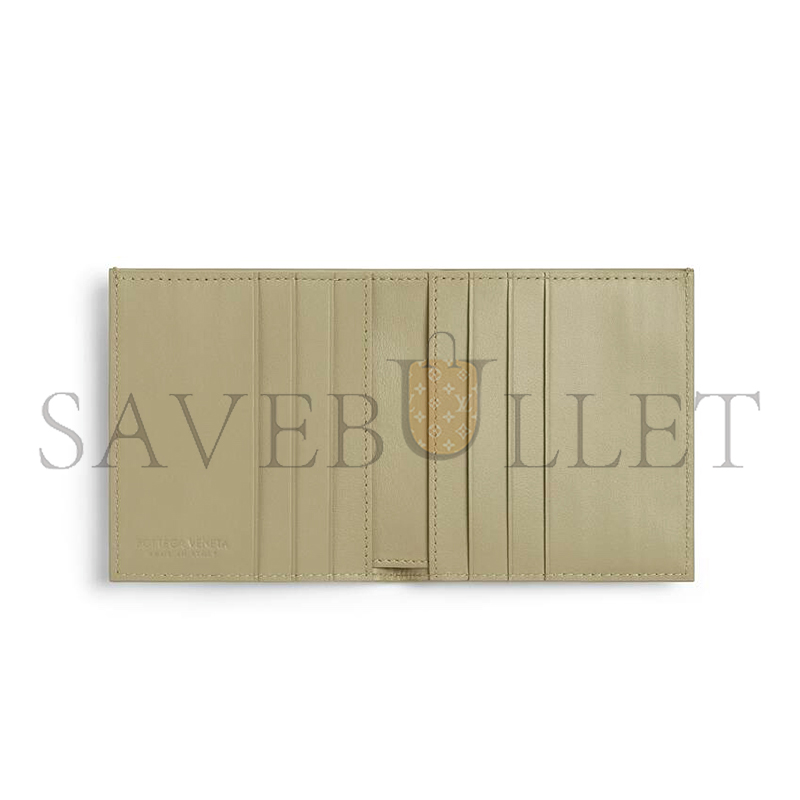 BOTTEGA VENETA INTRECCIATO BI-FOLD WALLET TRAVERTINE 749400 (10*9.5*1cm)